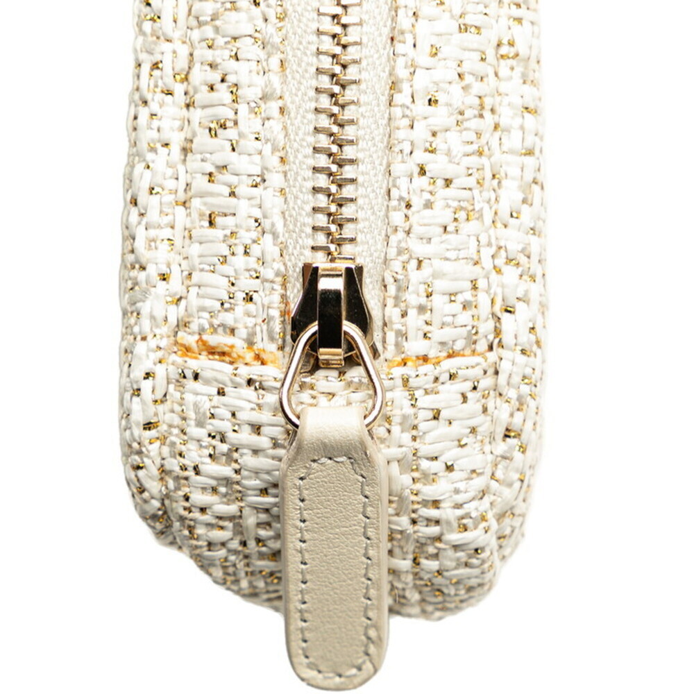 CHANEL White Deauville Pouch - Picture 5 of 10